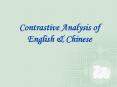 Contrastive Analysis of English PowerPoint PPT Presentation