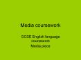 Media coursework PowerPoint PPT Presentation
