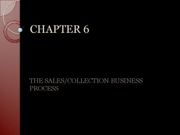 THE SALES/COLLECTION BUSINESS PROCESS