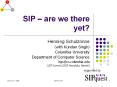 SIP  PowerPoint PPT Presentation