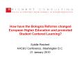 How have the Bologna Reforms changed European Higher Education and promoted Student Centered Learning? PowerPoint PPT Presentation