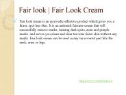 Fair Look | Fair Look Cream