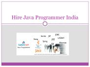Hire Java Programmer