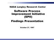 Final Findings Presentation