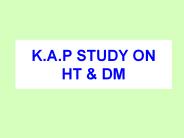 K.A.P STUDY ON HT