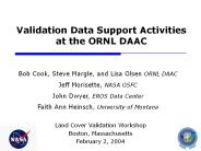 Validation Data Support Activities at the ORNL DAAC