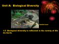 Unit A: Biological Diversity PowerPoint PPT Presentation