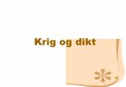 Krig og dikt