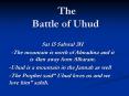 The Battle of Uhud PowerPoint PPT Presentation