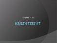 9th Grade Health Test #7 - Diseases and Disorders PowerPoint PPT Presentation