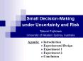 Small Decision Making Under Uncertainty And Risk PowerPoint PPT Presentation