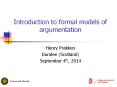 Introduction to formal models of argumentation PowerPoint PPT Presentation