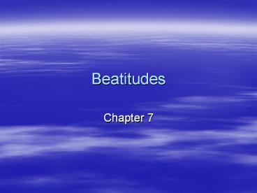 Beatitudes
