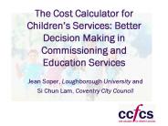 The Cost Calculator for Children