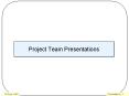Project Team Presentations PowerPoint PPT Presentation