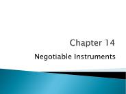 Negotiable Instruments