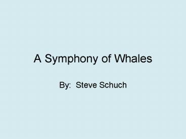 A Symphony of Whales