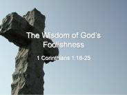 The Wisdom of God