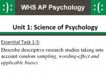 Unit 1: Science of Psychology
