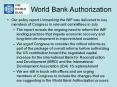 World Bank Authorization PowerPoint PPT Presentation