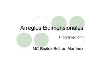 Arreglos Bidimensionales