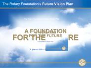 A presentation for Rotary clubs