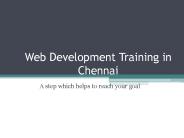 Web Development Training in Chennai