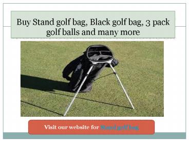 stand golf bag