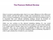 The Pearson Method Review