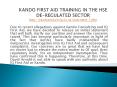 AoFAQ - Kando Statement on First-Aid Training De-regulation PowerPoint PPT Presentation