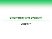Biodiversity and Evolution