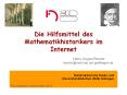 Die%20Hilfsmittel%20des%20Mathematikhistorikers%20im%20Internet PowerPoint PPT Presentation