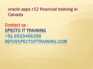 oracle finance application training in Canada