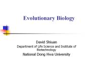Evolutionary Biology