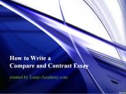 How to Write a Compare and Contrast Essay