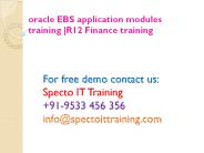 oracle ebs application functional training |R12 Finance training