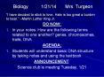 Biology     1/21/14    Mrs. Turgeon PowerPoint PPT Presentation