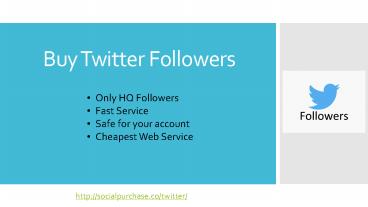 Buy twitter followers