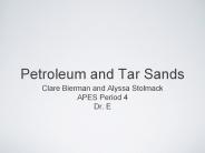Petroleum and Tar Sands
