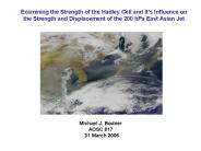 Examining the Strength of the Hadley Cell and It