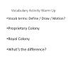 Vocabulary Activity Warm Up PowerPoint PPT Presentation