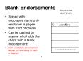 Blank Endorsements PowerPoint PPT Presentation