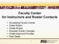 Faculty Center PowerPoint PPT Presentation