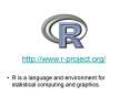 R is a language and environment for statistical computing and graphics. PowerPoint PPT Presentation