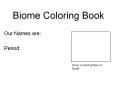 Biome Coloring Book PowerPoint PPT Presentation