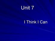 I Think I Can