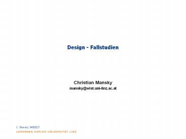 Design - Fallstudien