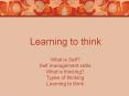 Learning to think PowerPoint PPT Presentation