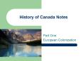 History of Canada Notes PowerPoint PPT Presentation