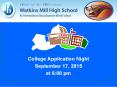 College Application Night PowerPoint PPT Presentation